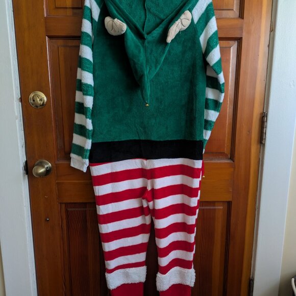 NWT Derek Heart Elf Onsie Sleeper Ugly Christmas Sweater PJ's Small - Picture 2 of 8